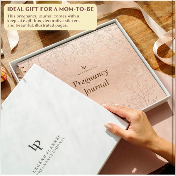 Pregnancy Journal & Memory Book Great First Time Mom Gift Keepsake Rose Gold NIP - Picture 2 of 16